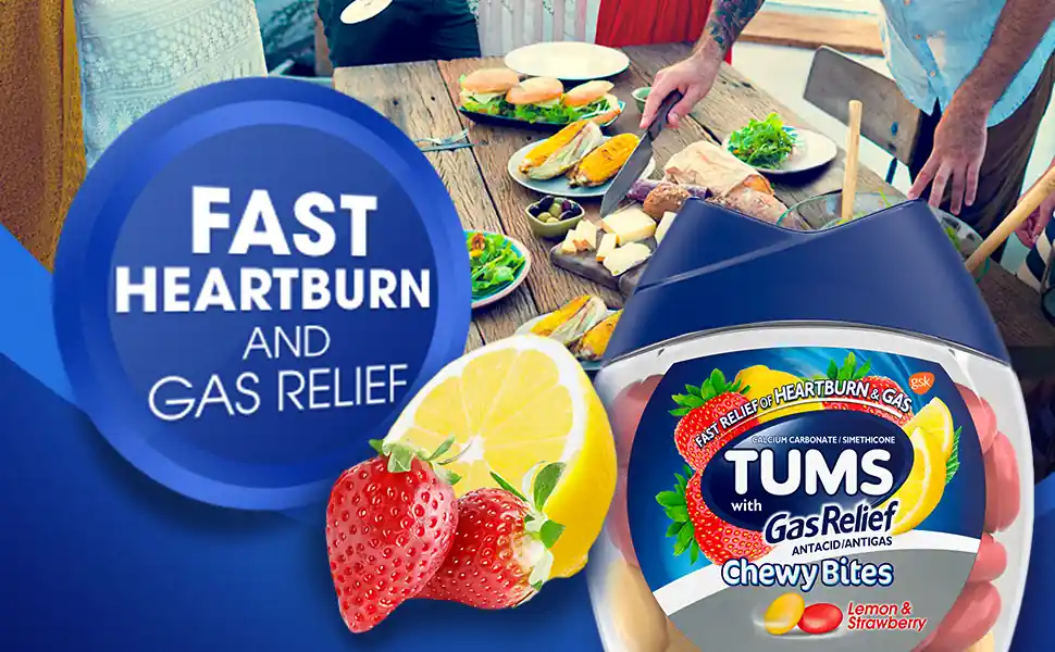 TUMS Chewy Bites with Gas Relief Benefits Uses & How It Works